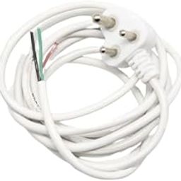 LEKORED 3 Pin Power Cable, AC Extension Cord, 3 Core, 100% Copper Heavy Duty Wire for Cooler, Fan, Refrigerator and Other Home Appliances, PVC White (Pack of 1) (1.5 MM Cable, 1.5 Meter)-49