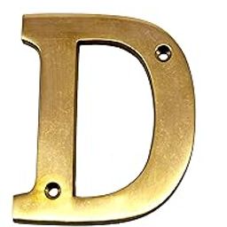 eSplanade Brass House Hotel Door Name Alphabets - Wall Door Plaque Alphabet Letter - Golden - 4" Inches ("D" Alphabet - 4")-image-76