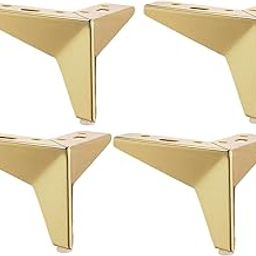 HEAVENGLOW 4/Set Furniture Legs Modern Style for Cabinet, Furniture, Armchair Recliner, Gold 10cm-image-88