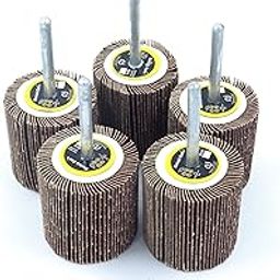 Spindle Mop Wheel 50mm x 50mm x 6mm 5pcs 60 Grit– Flap Wheel | Grinding Wheel for Metal, Wood, Rust & Paint Removal | Drilling & Deburring Tool | Polish Wheel | Metal Wood Working-image-13
