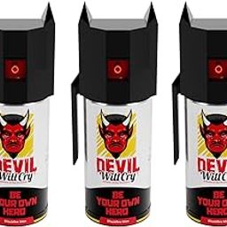 Devil will cry Pepper Spray for Women Safety Self Defence of Men, Girls and Elderly with Glass Breaker Cap and Holster 35G, Set of 3, Black-image-5