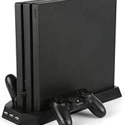 New World PS4 Pro Vertical Stand Cooling Fan Controller Charger Dock USB hub For PS4 Pro Playstation 4 Pro Console-image-34