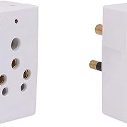 Cona Smyle 2076 6A &16A 3-Pin Multi Plug with Indicator Deluxe Gold, White Pack of 2-image-2
