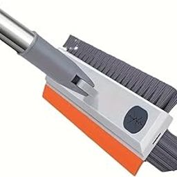 RAMNATH IMPEX 3 in 1 Bathroom Cleaning Brush and Squeegees - Grout Brush Scrape V-Shape Stiff Bristle Cleaning Brush with Squeegee 180° Rotating Shower Scrubbers Home Kitchen Bathroom.(Orange)-image-86