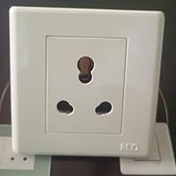 AC Socket Combo of 2M Plate + 6/16A 3 Pin Power Socket, White-75