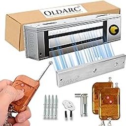 OldArc (EM6R) EM Lock 600lbs + 2 Remotes Door Lock | Electromagnetic Locks Remote Control Doors | 2 Wire electromagnetic Doors Lock | Wireless Remote Unlock Door Access Control | 12VDC Electric Locks-12