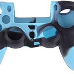Tobo Dual Colour Silicone Skin Grip Cover Case Compatible with PS4 Controllers. (Sky Blue & Black)(TD-065CC)-image-59