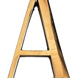 eSplanade - Brass House Hotel Door Name Alphabets - Wall Door Plaque Letter Alphabet - 3" Inches - Golden ("A" Alphabet)-image-73