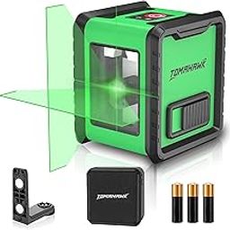 TOMAHAWK® TLL 02 - Compact 2 Green Line Laser Level - 98ft Green Cross Self-Levelling Laser Line for Construction with Vertical/Horizontal Magnetic Base, Adjustable Brightness-19