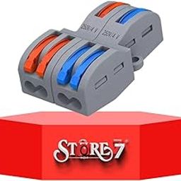STORE77 5Pcs Compact Lever Wire Nut Connector (2 in 4 Out), Splicing Wire Connector Push-in Conductor Terminal Block, Electrical Connector for Multiple Types 28-12 AWG-picture-11