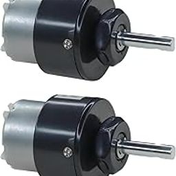 Shockley 12V Dc Gear Motor Low Noise Motor With Metal Gears Centre Shaft Heavy Duty Motor for Robotics Grade A (1000 RPM, 2 Piece)-4