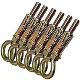 Hook Anchor Round Close Brass Hook Fasteners, Brass Best Hook -(Color - Golden) (6mm),(Pack of 6)-image-53