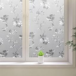 SUNBIRD Stained Glass Privacy Film Frosted Window Film Sun Blocking Window Tinting Film for Home, Clings Removable Frosting Bathroom Door (24" x 240" Inch, Tulip)-picture-24