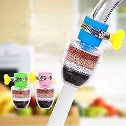COFIEX Pack of 2 Activated Carbon Faucet Water Filters, Universal Interface, Multilayer Five-Layer Purifier Cartridge for Home Kitchen Tap Water Filtration-18