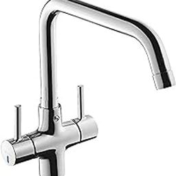 Kohler Brass Chrome Finish Silver Coloured Cuff Dual Handle Deck Mounted Kitchen 37316IN-4-CP Mixer Faucet-picture-11