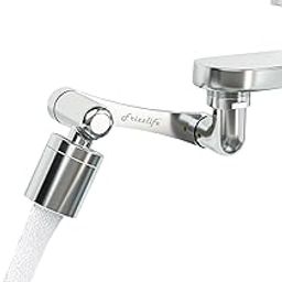 Frizzlife 1440° Swivel Faucet Extender Sink Aerator, 3-Mode Sprayer Water Filter Extension, 1080° Robotic Arm + 360° Rotating Universal Tap Attachment For Bathroom/Kitchen ＆ Washing Hair/Face/Kids Use-image-9