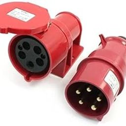 ARINO 32A PLUG 32A SOCKET 32A 5PIN STARIGHT TYPE INDUSTRIAL PLUG SOCKET IP65 (WEATHERPROOF)HEAVY DUTY PLUG SOCKET 32A 5PIN INDUSTRIAL PLUG SOCKET CABLE JOINTER WIRE JOINTER-image-20