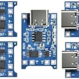 Type-C Battery Management System (BMS) Module, 1S Lithium Battery Charging Board, 5-Pack-image-15