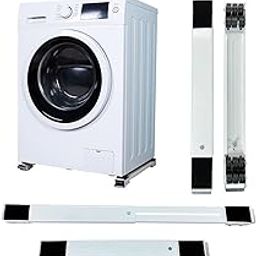 JEMICA Furniture Washing Machine Dolly, Extendable Appliance Rollers Refrigerator Heavy Duty, Washing Machine Stand Wheels Fridge Appliance Dolly Movers Mobile Washer and Dryer Moving Base-image-80