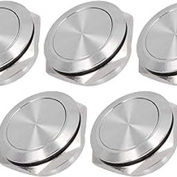 Generic Waterproof Switches, Self Reset Stainless Steel Pull Button Switch Screw Terminal 1 NO for Household Appliances for Circuit Control(22mm)'-14