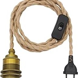 MYADDICTION Vintage Style Lamp Cord DIY Flexible for Industrial Pendant Lighting Light Brass-image-25