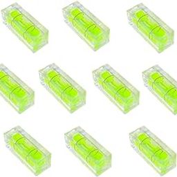 ZUJHPYMI 10Pcs Small Bubble Level 10x10x29mm Mini Square Bubble Spirit Levels Precision Measuring Layout Tools (10x10x29mm, Non-Magnetic)-0