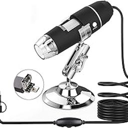 Tobo USB Microscope Camera 40X to 1000X, Cainda Digital Microscope with Metal Stand & Carrying Case, Compatible with Android Windows Linux Mac, Portable Microscope Camera for Kids Students Adults 3x1 - TD-584IM-01-0