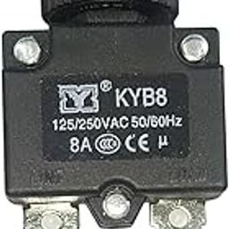 8 Amps Miniature CIRCUIT BREAKER 240 V - Circuit Breaker Over Load Protector with Push to Reset Switch - 1 Load Switch 28mm x 9mm-picture-22