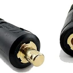 WeldingCity Dinse-Type Twist-Lock Insulated Connector Pair (Male/Female) for Welding Cable AWG #6-#3 (16-25mm)-16
