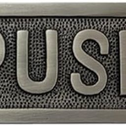 Adonai Hardware Horizontal"Push" Brass Door Sign - Antique Brushed Nickel-image-23