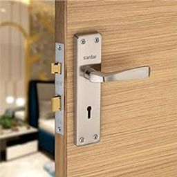 SARDAR IM-04 SS Iron Handle Set 7 Inch|2 Keys | 6 Lever Single Turn Lock Set| Handle Set for Door, Bathroom, Bedroom, Living Room| (SS)-image-26