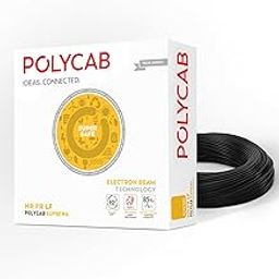 Polycab Suprema 4 sqmm Electron beam technology housewire|405C heat withstand capacity| No melt-No drip PVC insulation| 60 years product life|85% higher current carrying capacity|90M coil【Black】-picture-10