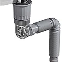 GHANAURA® Universal Sink Drain Pipe Kit with Pop-Up Strainer | 3-in-1 Anti-Odor, Anti-Backflow, Leak-Proof Waste Pipe | Fits 1-1/4" & 1-1/2" Drain | Space-Saving Design for Kitchen & Bathroom Basin-image-17