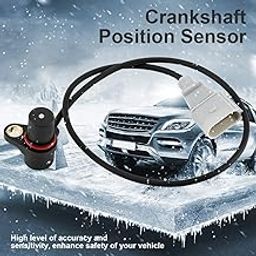 Generic Car Crankshaft Position Sensor, Durable Crankshaft Position Sensor, High Accuracy Black Sensitive Replacing Repairing for 06A906433F-12