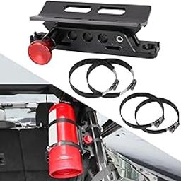 Quick Release Aluminum Fire Extinguisher Mount Kit Adjustable Roll Bar Fire Extinguisher Holder Bracket Compatible with for Ford Bronco Jeep Wrangler Gladiator UTV Polaris RZR Ranger ATV-image-60