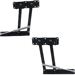 Antrader Lift Up Top Mechanism Hardware Folding Spring Tea Table Hinge Furniture Air-Operated Lifting Rack Shelf Bracket for Coffee Computer Table, Sold as Pairs-picture-24