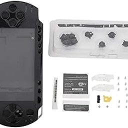 PSP1000,Case Cover Replacement Anti-Drop Full Shell Housing Set with Buttons Kit for PSP 1000 Replacement Shell(Black)-1