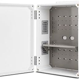 Namunanee Outdoor Electrical Junction Box, ABS Water Resistant Enclosure with Internal Mounting Panel & Hinged Cover (15" H x 11" L x 6" W)-image-3