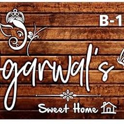 LEPPO Personalised I Customized Wooden Name Plate for Entrance Door I Wall I Home Decoration I Showpiece Dl292 (8 X 12 inch) (Wd_4)-image-29