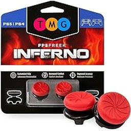 TMG PS5/PS4 Controller Analog FPS Extenders Thumbstick Inferno Convex 2 Mid-Rise for PS4/PS5 Controller-Red-20