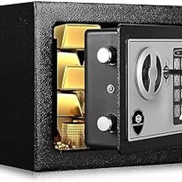 Digital safe with electonic keypad locker for Home 07 litres BLACK-0