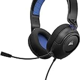 Corsair Hs35 V2(Universal 3.5Mm Wired Connectivity with Pc,Xbox,Ps, 50Mm Audio Drivers,Floating Headband,Omni-Directional Mic,On Ear Wired Headphones Volume Controls), Carbon,Blue-18