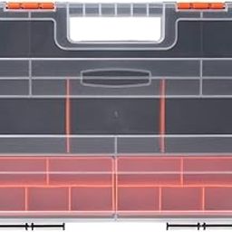 GLOWICK Portable Tool Storage Box with 21 Compartments for Screws, Nuts, Bolts,Plastic Hardware & Parts Organizers Versatile and Durable Storage Toolbox with Removable Dividers (1Pcs)-18
