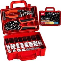 PEBA Crimping Tool Kit - 26 Types JST-XH & Dupont Connectors, Micro Connector Crimper 32-20 AWG for 3.0mm, 2.54mm, 2.5mm, 2.0mm Pitch JST, Dupont, MolexTE Open Barrel Terminals-14