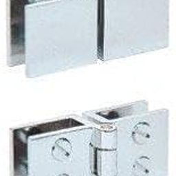 C.R. LAURENCE EH164 CRL Chrome Wide Face Glass-to-Glass In-Swing Set Screw Hinge-image-42