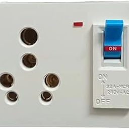 RiM Combined Box 16 Amp with Universal Socket, Master Switch, LED Indicator & Safety Shutter | MCB Option | 240V Power Utility Box for Home, Office & Appliances (MCB COMBINED BOX)-image-45