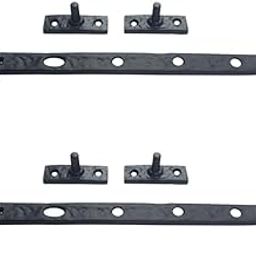 Adonai Hardware 10" "Lachish" Black Antique Iron Window Casement Stay (Supplied as 2 pieces per pack) - Black Powder Coated-image-31
