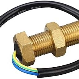 WOOXGEHM Magnetic Rotation Speed Sensor, M16x1.5 Thread, Max Torque 49Nm, High Sensitivity Brass RPM Speed Transducer, Diesel Generator Speed Sensor for Generator-48