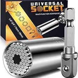 Universal Wrench Socket Tools Multi-Size in One Self Adjustable for Regularity or Irregularity Screw Improvement & Joint for Electric Drill, Flat, Fixed Square and Hex-14