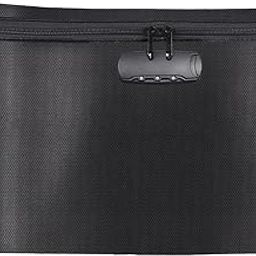 Fire Proof Document Bag,Waterproof Document Bag,Pouch with Lock,Use for Storing A4 Sized Documents Passports and Other Essentials(Black)-image-83